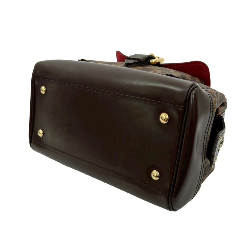 LOUIS VUITTON Authentic Brown Damier Leather Tote Bag - Picture 8 of 10